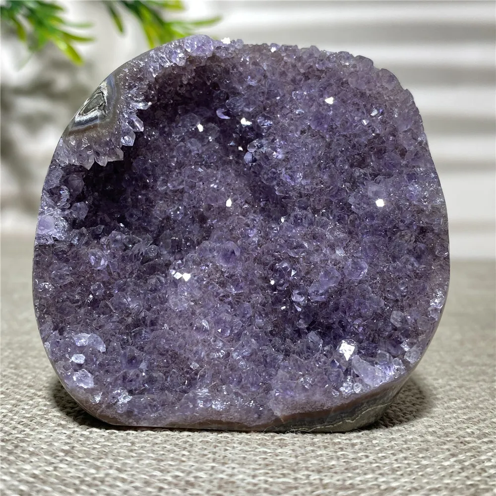 

Amethyst Agate Geode Natural Stone And Crystal Quartz Specimen Meditation Wicca Reiki Healing Ornments For Home Decoration