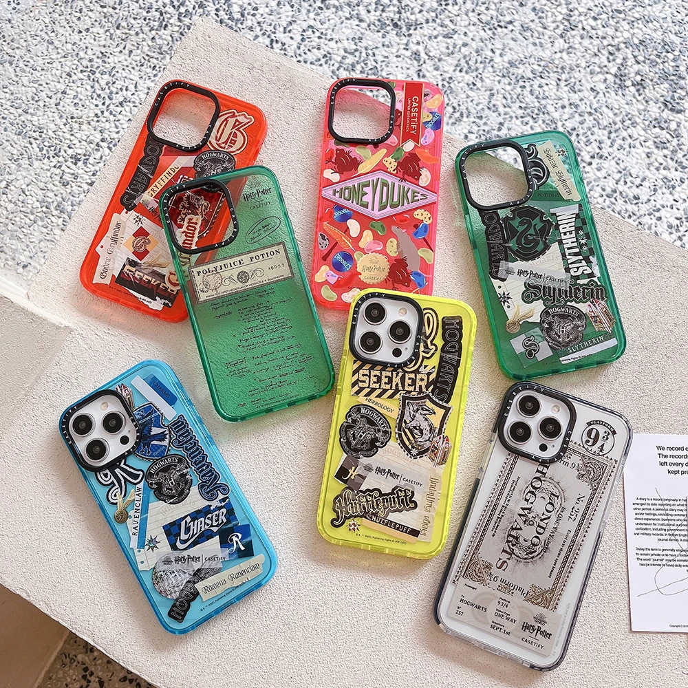

CASETIFY Harries Potters Phone Case For Iphone 11 12 13 14 Pro Max X Xs Xr Mini 7 8 Plus SE 2020 Clear Color Soft Shell