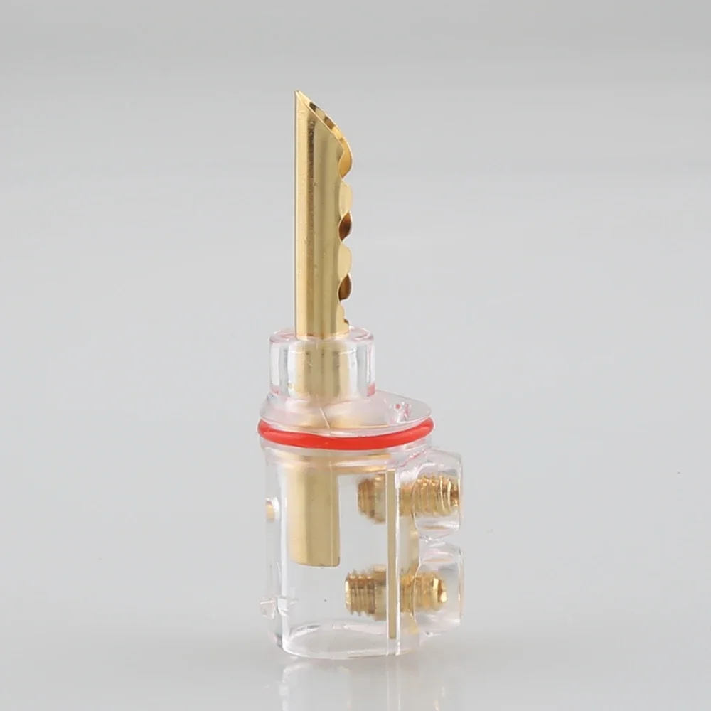 4 шт. Hi-Fi аудио родиевое покрытие позолоченный BFA банан прозрачная крышка