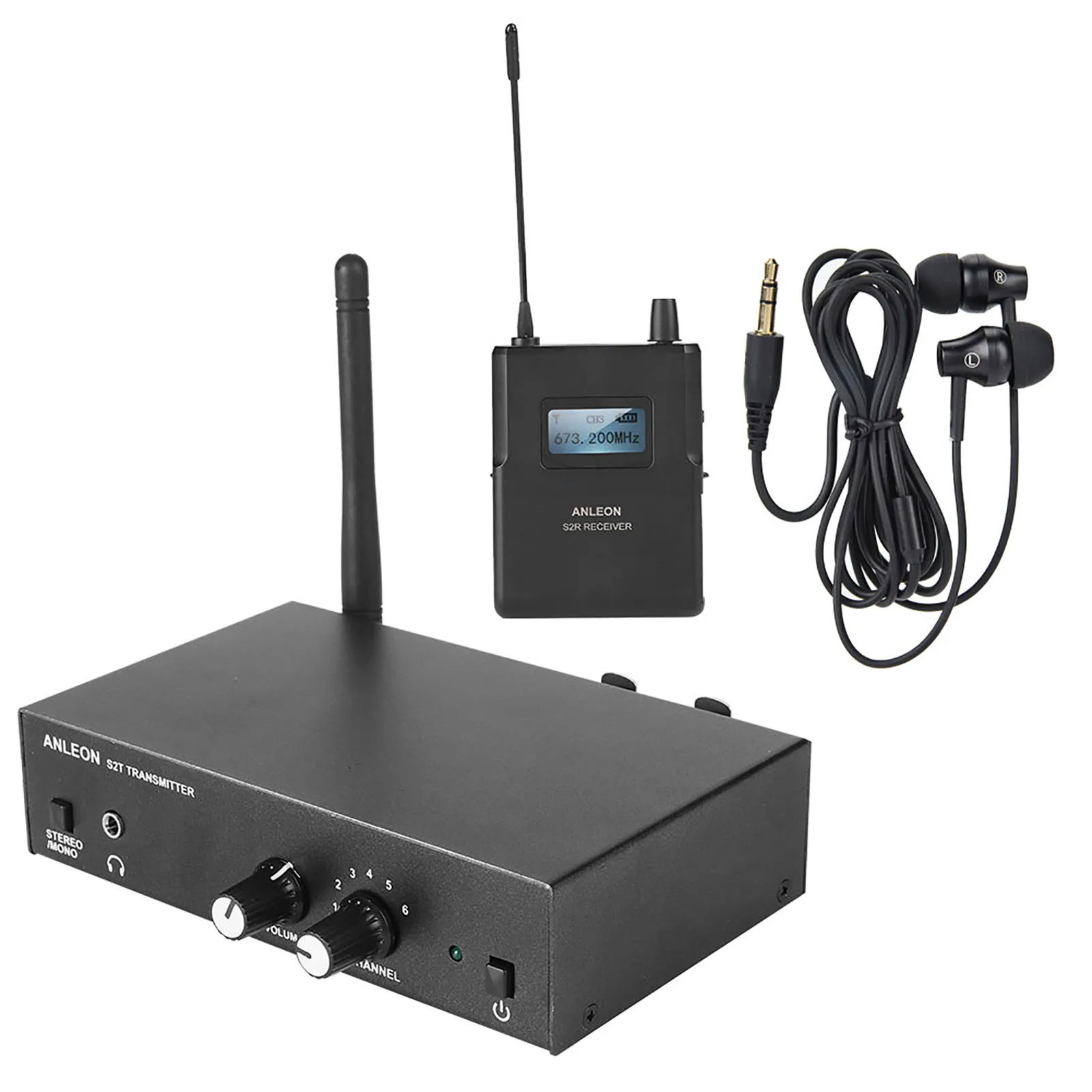 

Top S2 Stereo Wireless In Ear Monitor System Stage Monitoring 561-568Mhz / 526-535Mhz Professional receivers transmitter