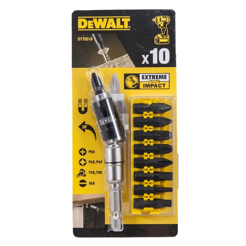 

Набор наконечников для отвертки DEWALT DT70518, 10 шт.
