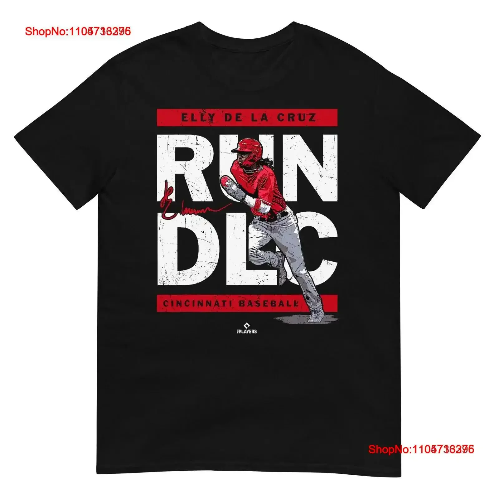 Фото Футболка Run DLC Elly De La Cruz Cincinnati MLBPA, винтажная, с эффектом потертости, дышащая, эластичная, дизайнерская, модная, мягкая, универсальная №1