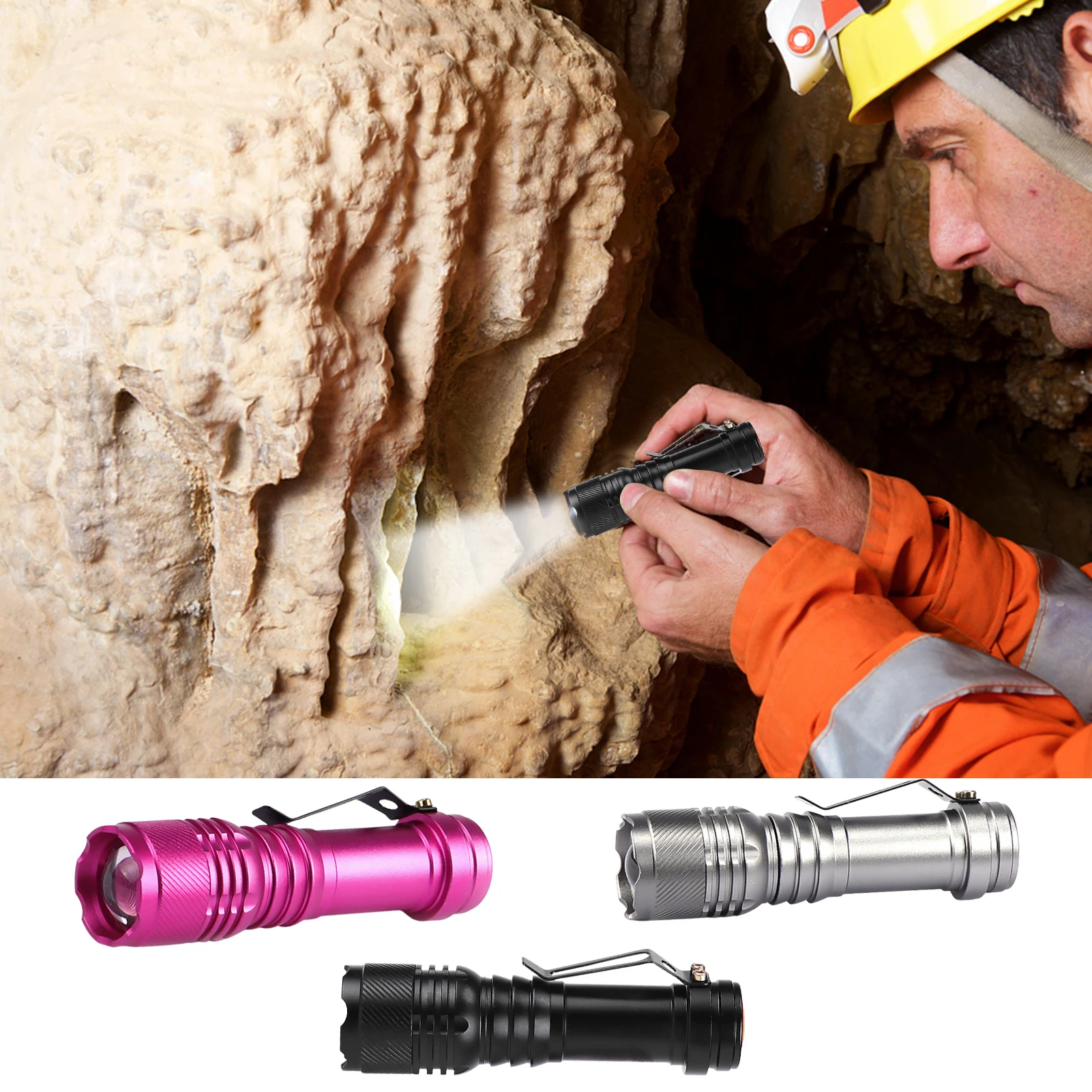 

Mini Flashlight Multifunctional LED Torch Lantern Camping Gear Andheld Flash Light For Outdoor Camping Hunting Fishing