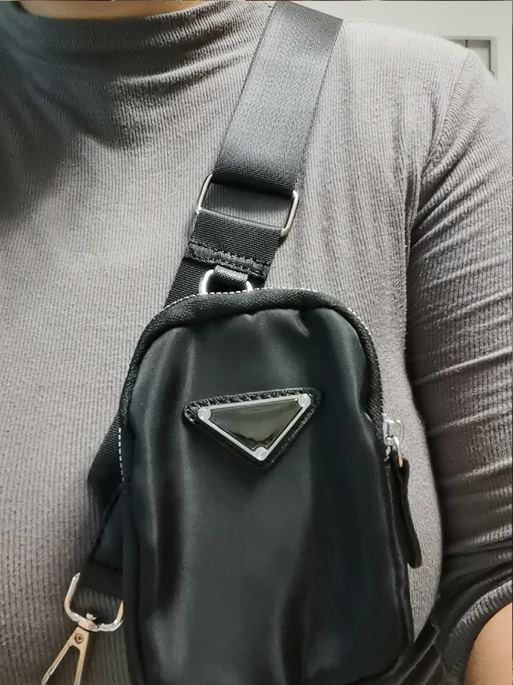 Luxury Brand Chain Crossbody Tote Black Sports Oxford Cloth Shoulder Bag for Women 2023 Summer New Waterproof Mobile Phone Bag