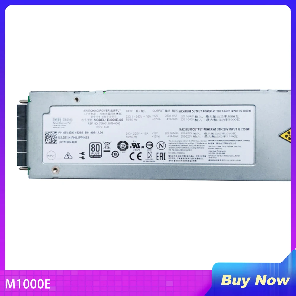 

100% протестированный блок питания для M1000E 3000W 8V4DK 08V4DK фототехнические характеристики