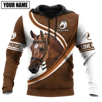 personalized name thoroughbred horse 3d printed mens hoodies sweatshirt autumn unisex zipper hoodie casual sportswear dw885