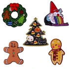 Рождественский венок, эмалированная булавка, красный бант, имбирный человек, тыква, конфеты, вакурузное дерево, тростник, значок Weihnachten, праздничное украшение на Хэллоуин