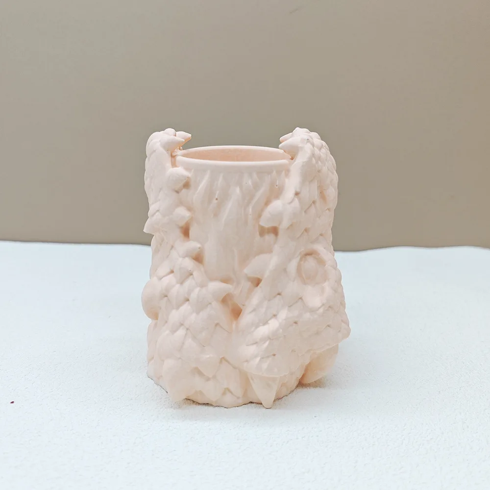 Силиконовая форма сделай сам в виде головы дракона для суккулентов горшке