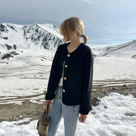 Женское короткое пальто HLICYUM из шерсти