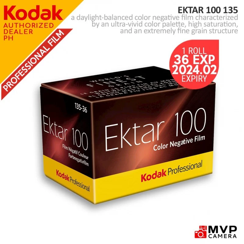 

KODAK EKTAR Professional 100 (1 Roll) 135 35mm Color Negative Film C41 PROCESS MVP CAMERA