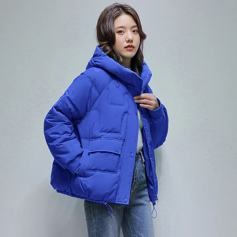 Winter Jacket Women 2022 Klein Blue Cotton Dress Women's Short Korean Loose Cotton Dress Women's Female Clothing Women's Coat enlarge