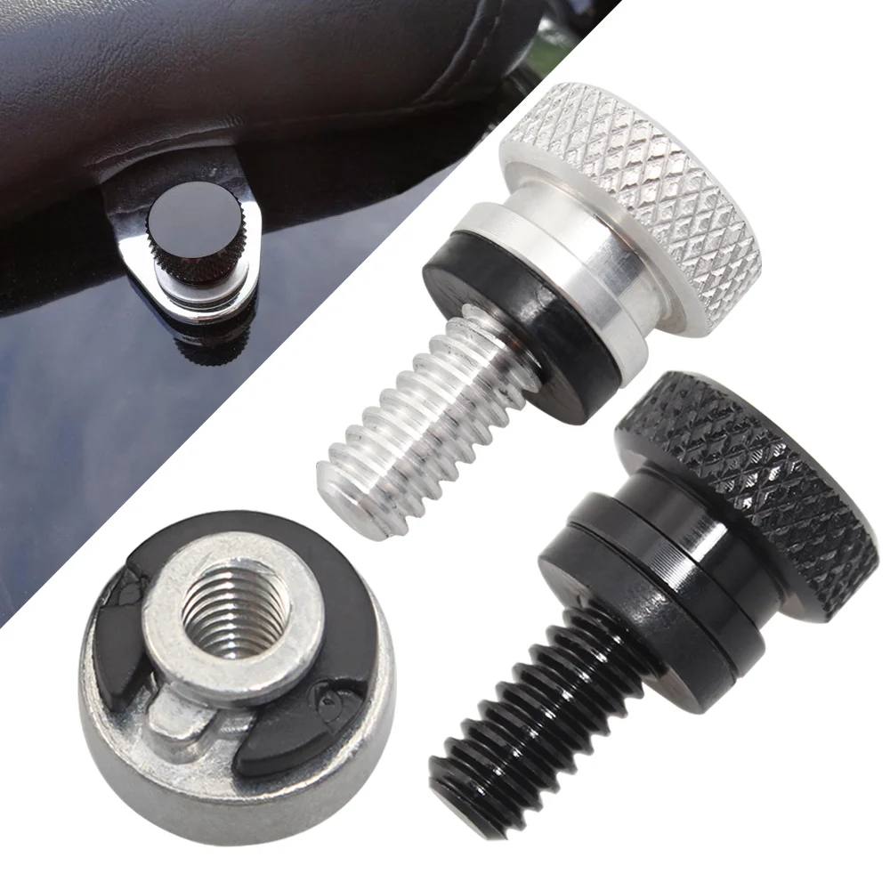 

1/4" Mini Rear Fender Passenger Seat Bolt Tab Screw Cap For Harley Sportster XL 883 1200 Fatboy Road King Softail Accessories