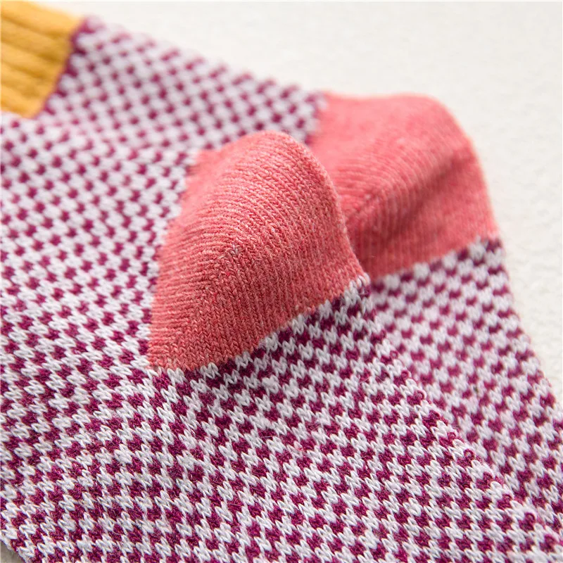 5 Pairs Wool Socks Winter and Autumn Super Thick Warm Cashmere Snow Harajuku Star Women Casual Socks