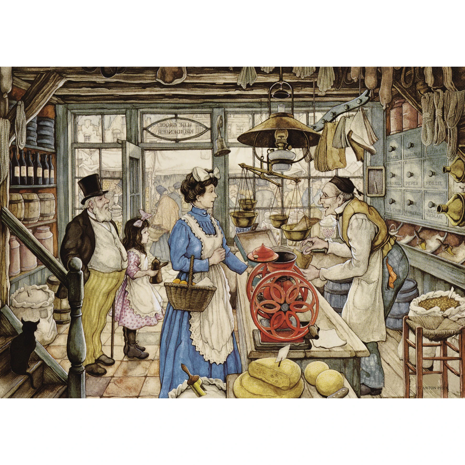 Продукты 18 века. Торговые лавки 19 века в Англии картины.
