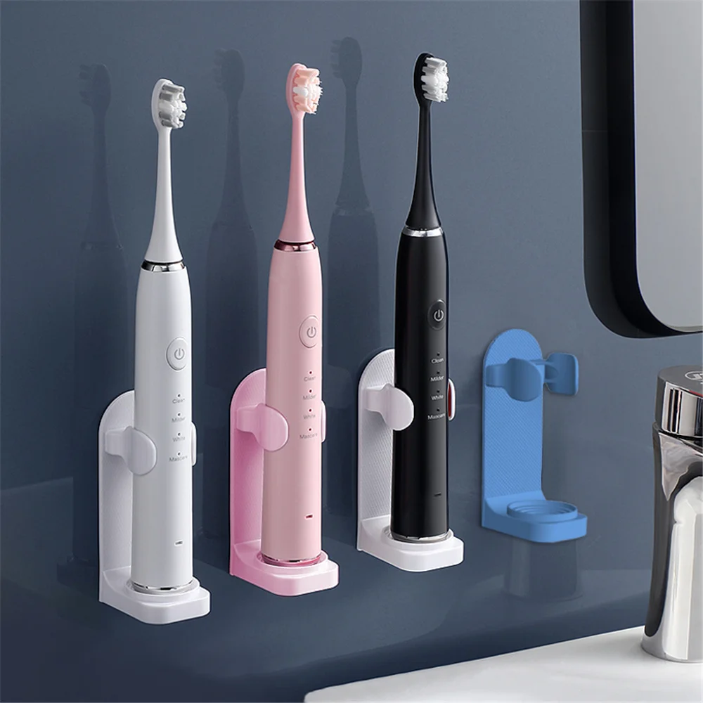 

Electric Toothbrush Holder Traceless Toothbrush Stand Rack Wall-Mounted Space Saving Bathroom Self Adhesive Non Slip Organizer