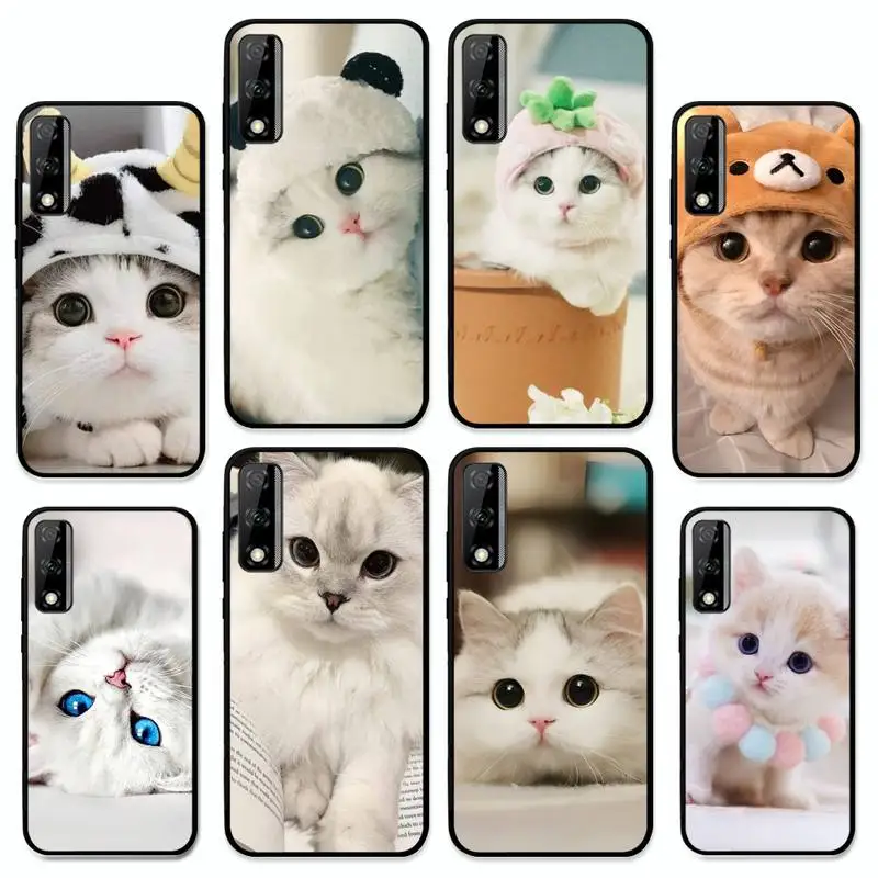 

Cute Cat Kitten Phone Case for Huawei Y 6 9 7 5 8s prime 2019 2018 enjoy 7 plus