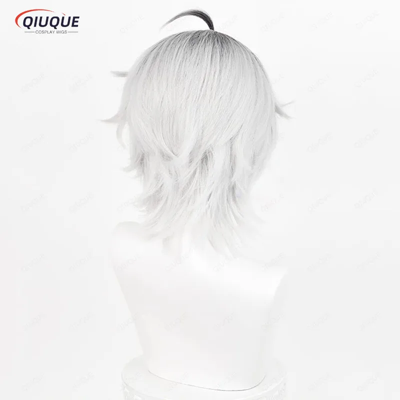 Искусственный парик персонажа V пациента Эмил Csoplay аниме серый градиент белые