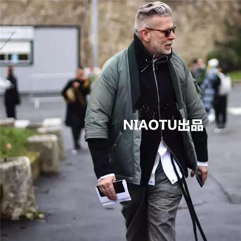 New Arrival Original China-Chic Short Taoist Robe Cotton Men's Short Padded Coat Down Jacket Male Loose Parka Non Visvim Dcdt