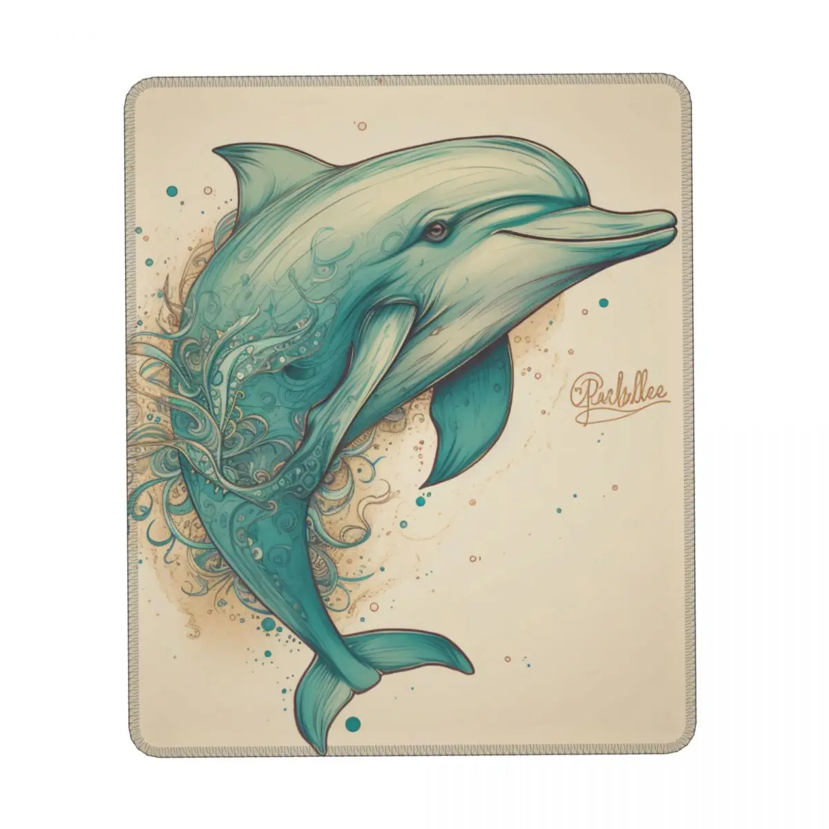 

Dolphin Vertical Print Mouse Pad Cartoon Desktop Rubber Mousepad Rertro Non Slip Original Mouse Pads