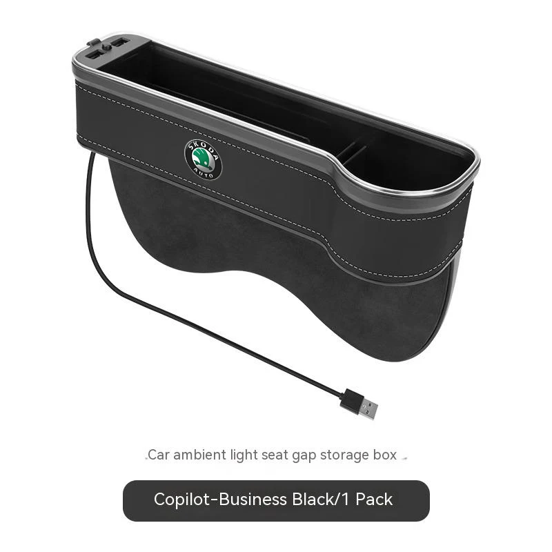 

Для Skoda Octavia 2 1 Fabia Superb Yeti Kodiaq Karoq Citigo быстрое автомобильное сиденье щелевой слот коробка для хранения с атмосферной лампой