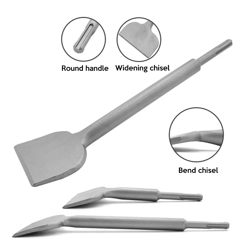 

Новый электрический молоток Sds Plus с хвостовиком 3 дюйма, Угловое сверхмощное изогнутое долото для плитки