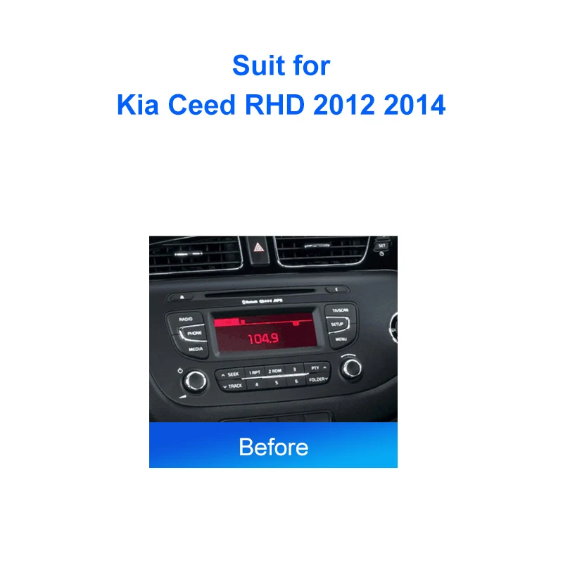 KENVOX 9-дюймовый комплект отделки для крепления на панели Kia Ceed RHD 2012-2014