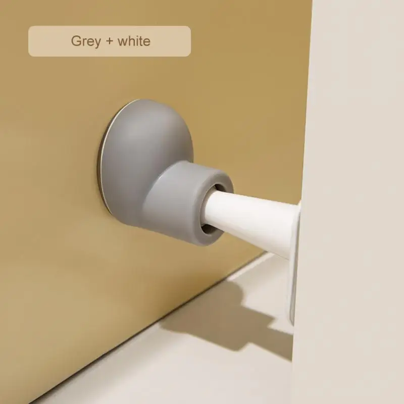 

New Round Toe Shoes Door Suction Silicone Anti-collision Door Stopper Punch Free Toilet Silent Door Stopps Household Accessories
