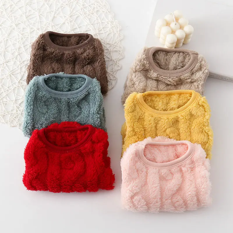

Милый свитер для маленьких щенков теплые волнистые коты пальто для котят пуловер для котят Двусторонняя одежда для домашних животных для собак флисовая зимняя одежда средней длины