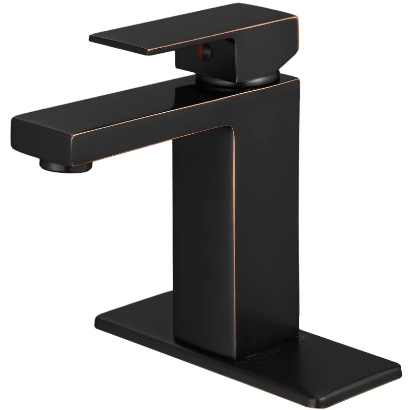 

Ingle Hole Single-Handle Low-Arc Bathroom Faucet with Supply Line In Oil Rubbed Bronze Oil-Rubbed Bronze Brass [US