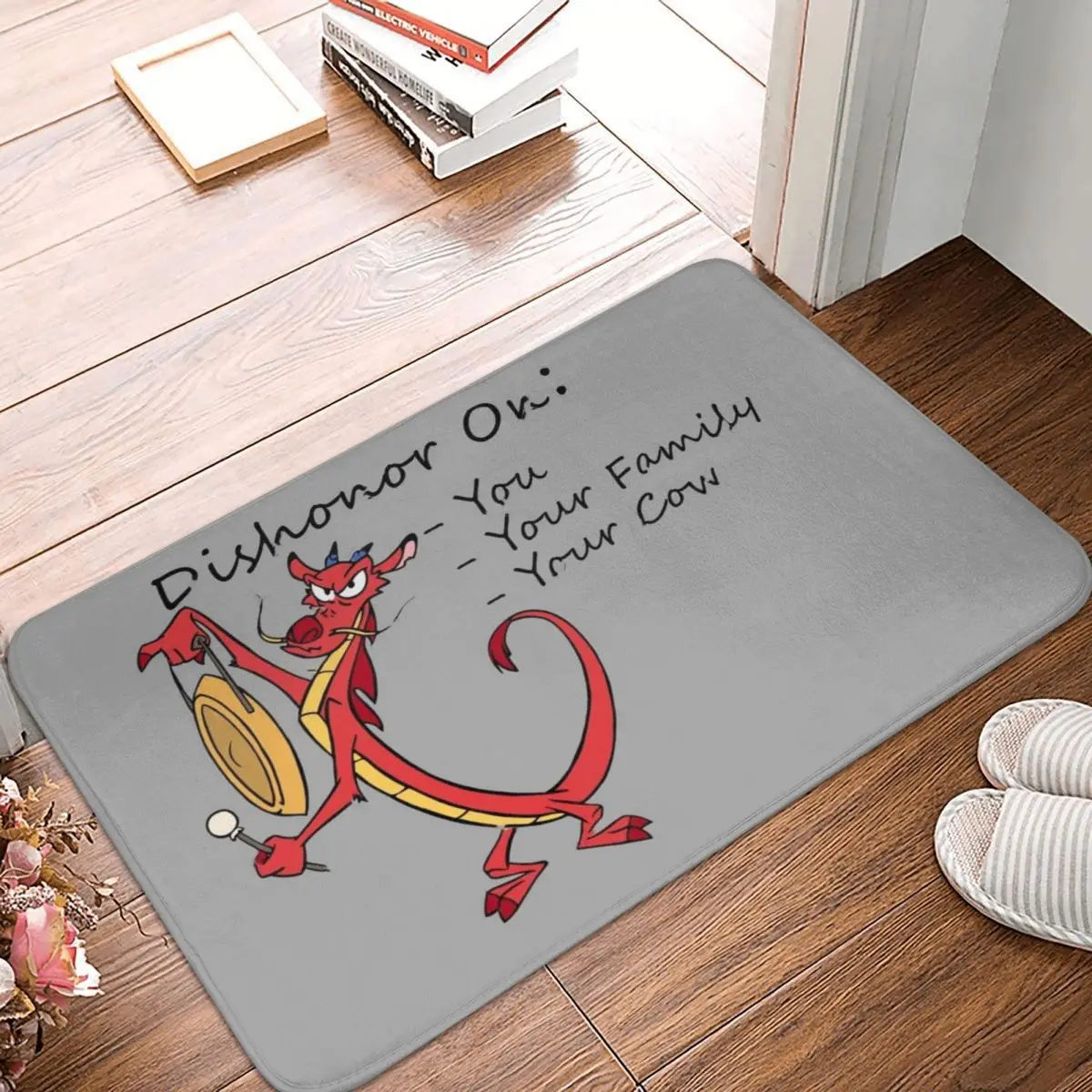 

Dragon Mushu From Mulan Doormat Rug carpet Mat Footpad Bath mat Anti-slip Entrance Kitchen Bedroom Absorbent dust removal