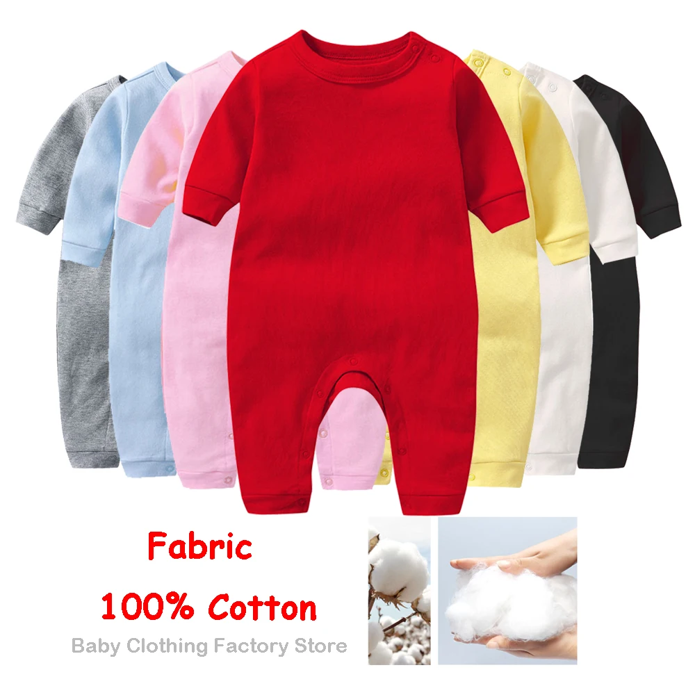

Big Discount Soft 100% Cotton Baby Girl Boy Romper Pajama Grows Growing Newborn Sleepsuit Roupa de Bebe Spring Autumn Solid 3pcs