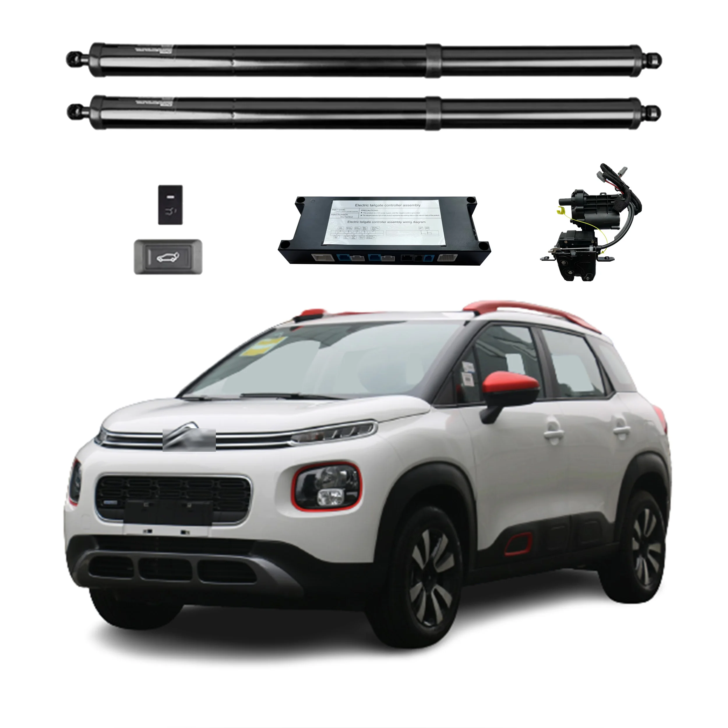 

For Citroen C3 Aircross 2017+ Power Tailgate Electric Rear Door Auto Trunk With Remote Control Hands-Free Kick Sensor Optional