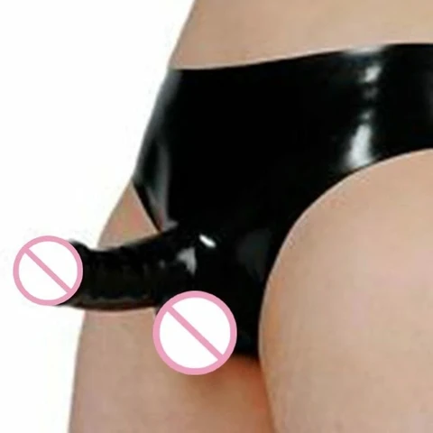 Мужские латексные трусы, нижнее белье с презервативом для пениса, прямые сексуальные резиновые прозрачные плотные защитные брюки