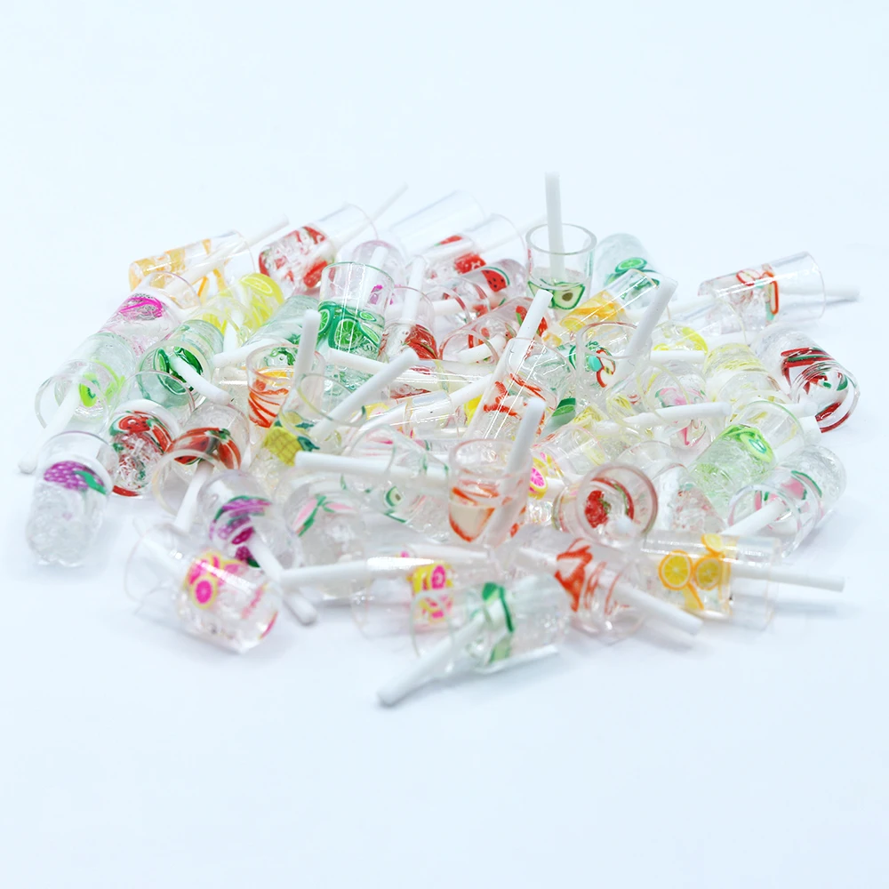 20 шт./пакет кукольный домик мини ледяной фрукты чай соломенная чашка имитация еды