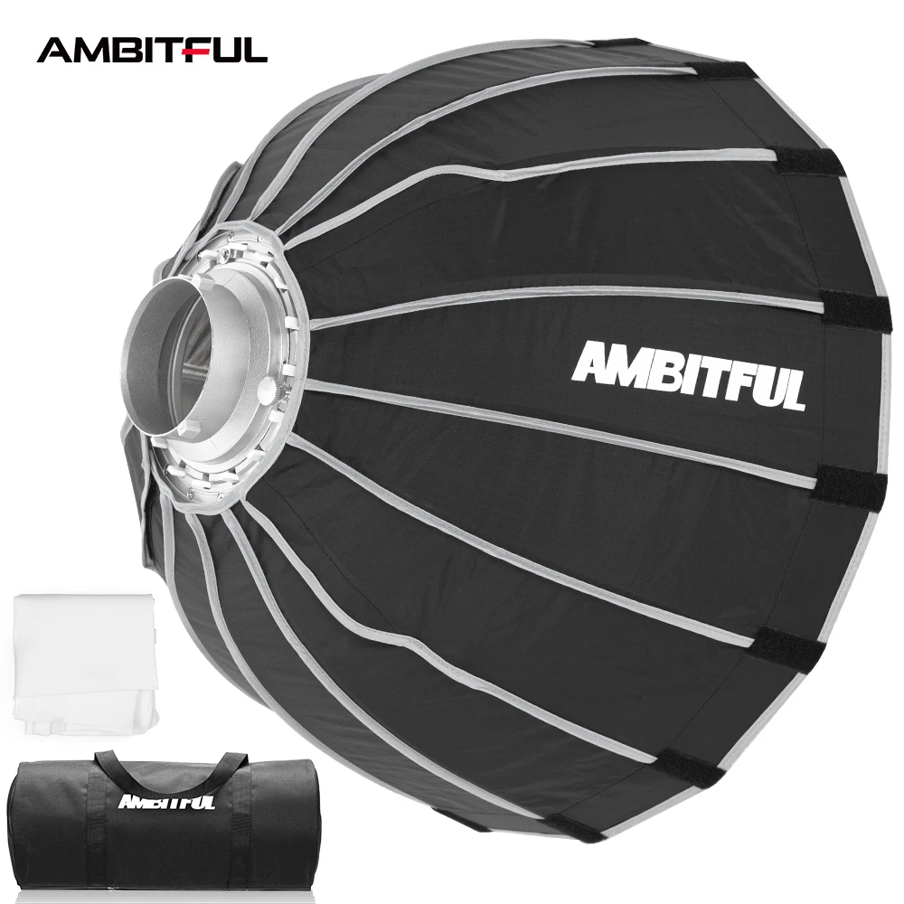 Портативный параболический софтбокс AMBITFUL P60 60 см быстрая установка для вспышки