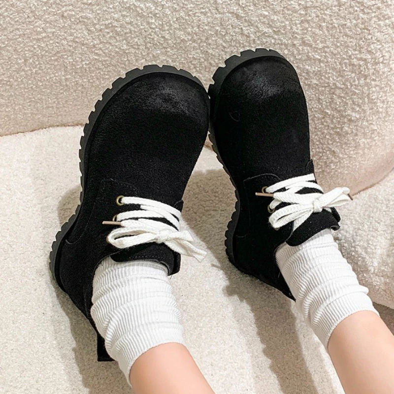 Женские ботильоны повседневные кроссовки на плоской подошве замшевая обувь