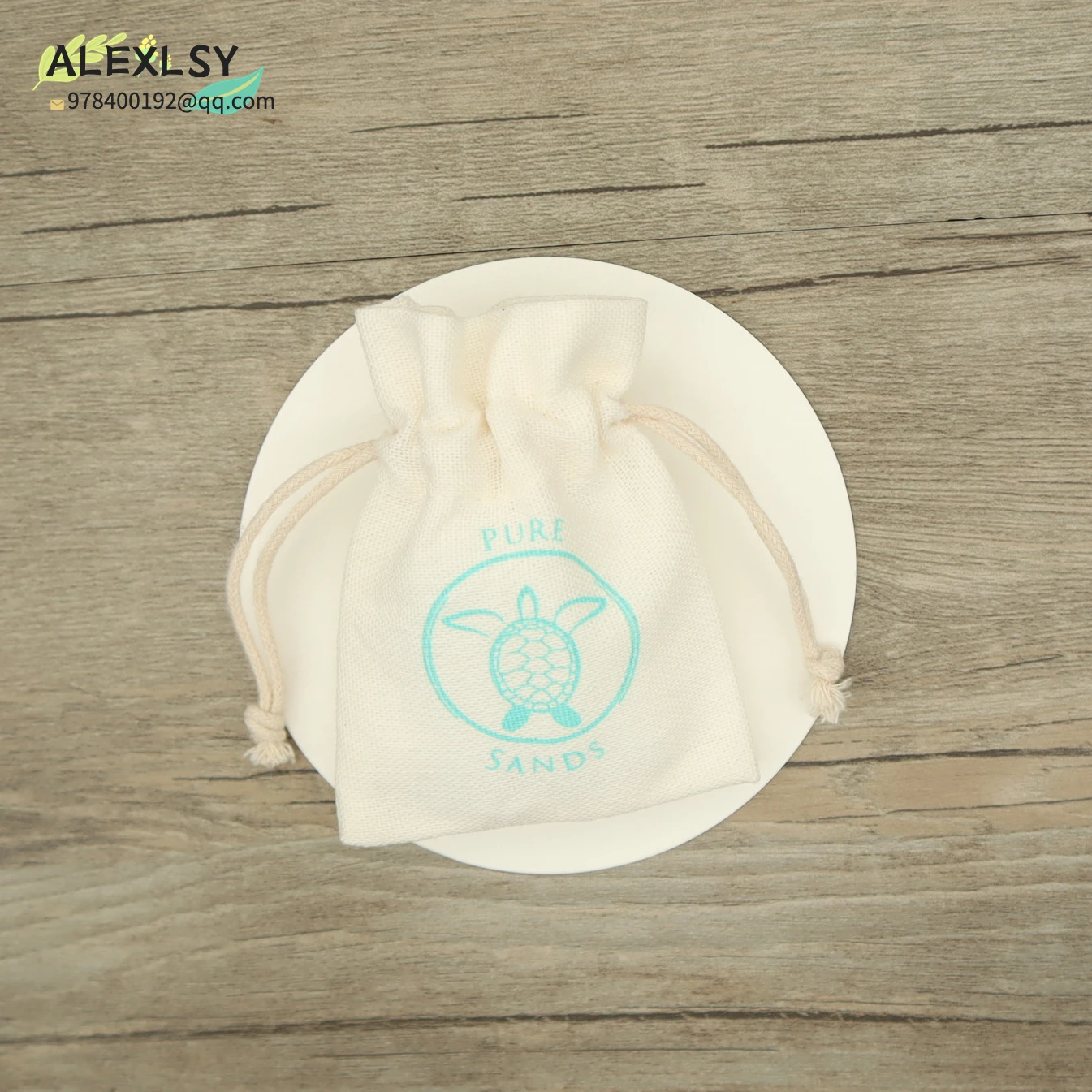 Cotton Gift Bags  5x7cm 7x9cm 8x10cm 9x13cm 10x15cm pack of 50PCS/lot Hair Eyelashes Watches Makeup Pouches Custom Print Logo