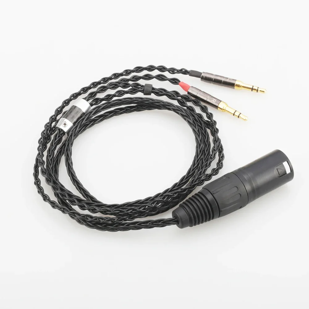 Фото Audiocrast HC010 2x3,5 мм HIFI 4-контактный XLR мужской балансный кабель для обновления наушников для Sundara Aventho focal elegia t1 t5p D7200 D №3