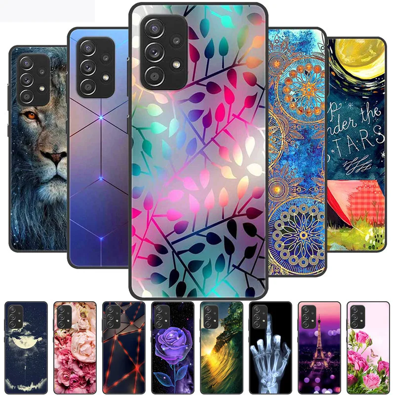 

For Coque Samsung A52 A32 A50 Case Shockproof Soft silicone TPU Back Cover For Samsung Galaxy A52s 5G Phone Cases Cute Cartoon
