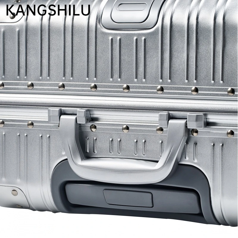 KANGSHILU New 20“24''26''29 Inch Aluminum Suitcase Alloy Trolley Case Universal Luggage Men Women's Travel Offers with Wheels