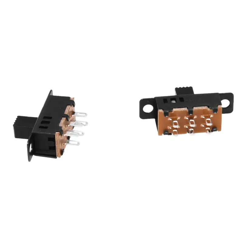 10Pcs High Knob 6 Pin 3 Position DPDT Panel Slide Switch 0.550V DC | Switches
