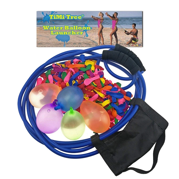

3 Person Water Balloons Launcher 100pcs Set 800D Swimming Pool Toy Summer Outdoor Water Bombs Kids Familiy Shoots Game Slingshot
