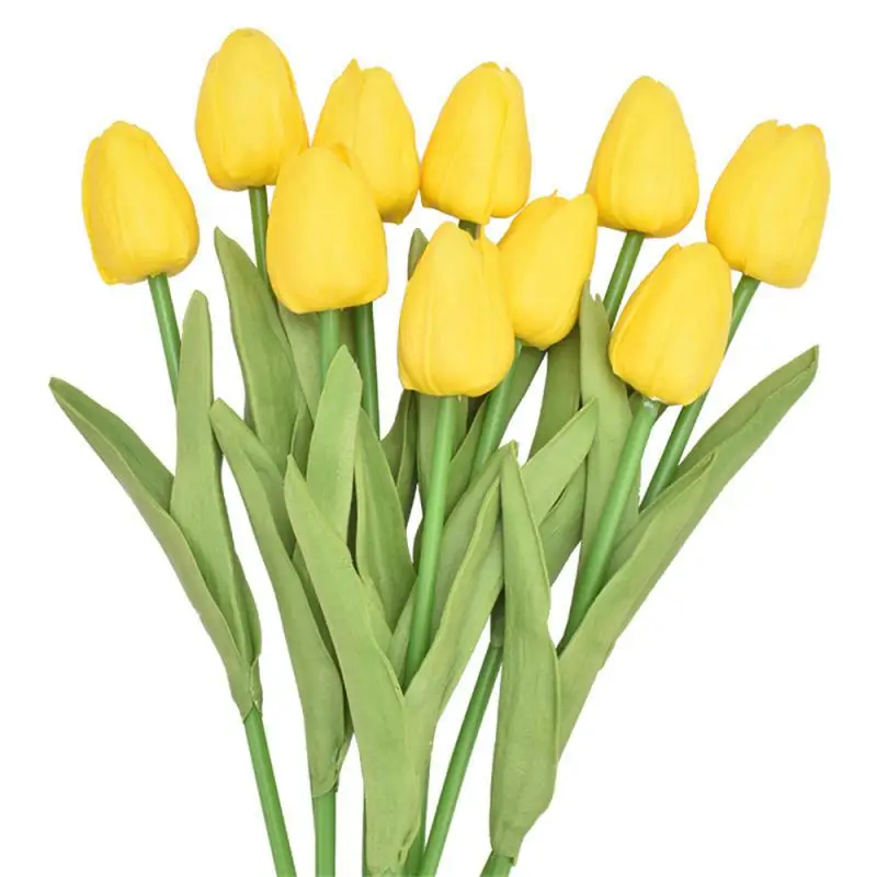 

Real Touch Tulip Artificial Flower Centerpiece Cemetery Tulip Bouquet Decor Lifelike Easter Spring Artificial Flower Tulips