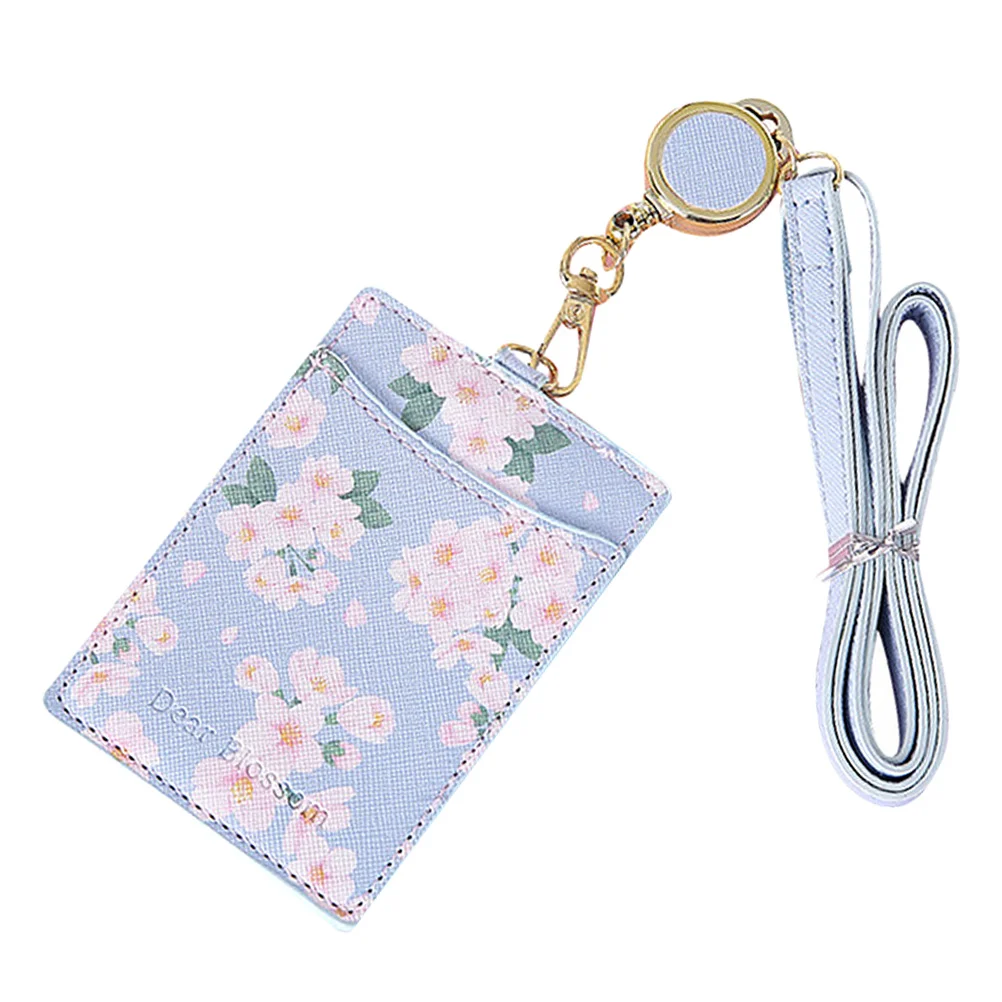 

1pc PU ID Bus Case Removable Lanyard Bus