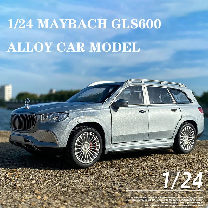 

1:24 Maybach GLS600 Metal Car Model Diecasts Alloy Classic Luxy Sound And Light Simulation Collection Boy For Childrens Toy Gift