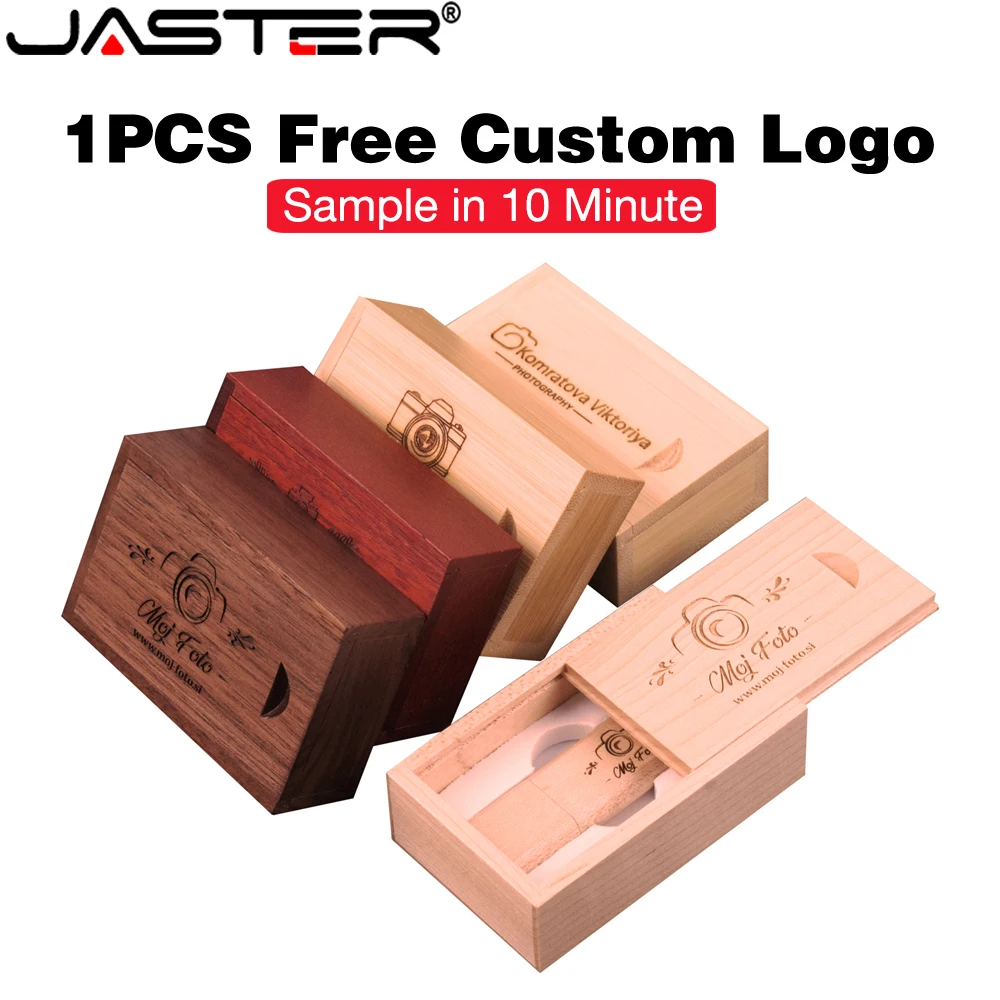 Фото USB-накопитель с бесплатным индивидуальным логотипом, 128 ГБ, деревянная коробка, ручка-накопитель, 64 ГБ, подарок для свадебной фотографии, флэш-накопитель, 32 ГБ, 16 ГБ, 8 ГБ №1