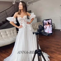 anna sweetheart appliques wedding dresses off the shoulder detachable sleeve illusion robe de mari%c3%a9e personalised