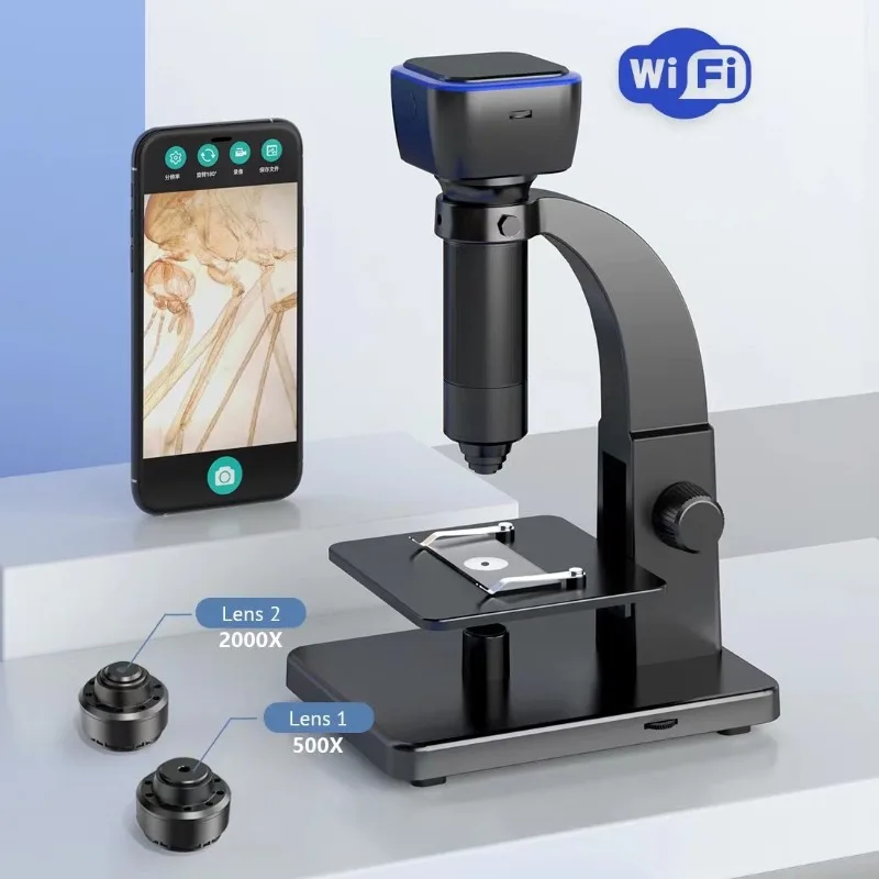 Профессиональный цифровой микроскоп 4K 2000X 5MP HD с Wi-Fi USB ...