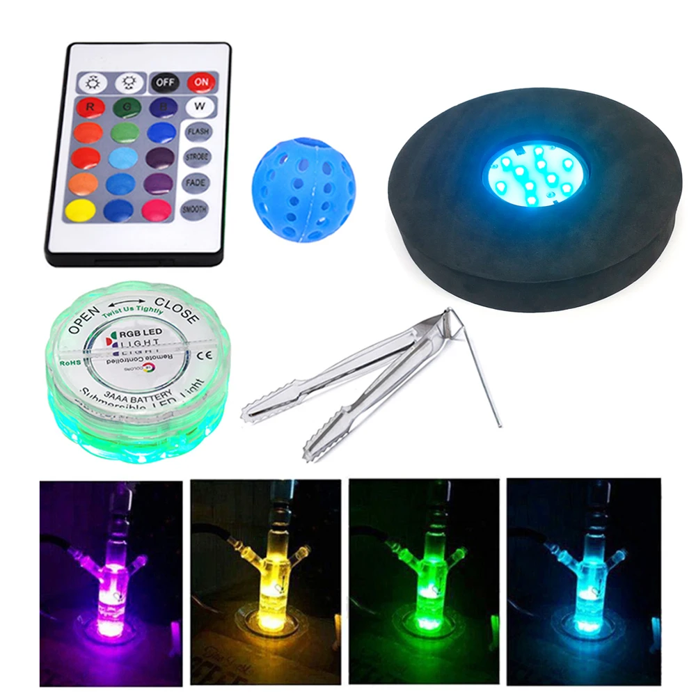 

1Set Hookah Shisha Non-slip Mat Shockproof Mat With LED Light Chicha Sheesha Sponge Cushion Narguile Cigarette Accessories