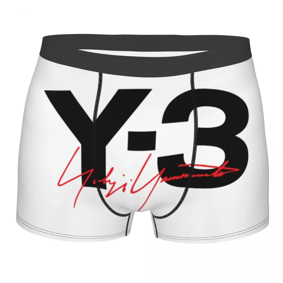 

Мужское длинное нижнее белье Y-3 Yohji Yamamoto, японское модное дизайнерское нижнее белье, сексуальные боксеры, мужские трусы со средней талией